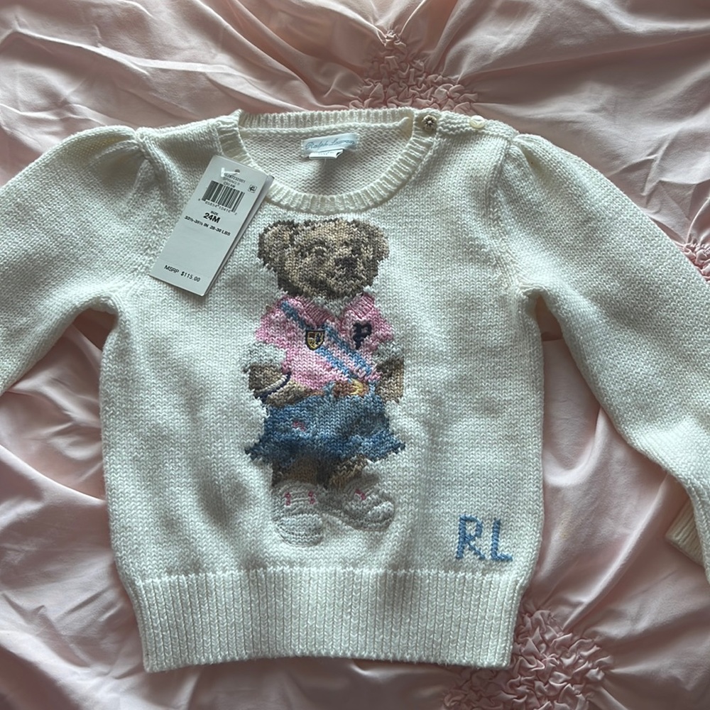 Ralph Lauren polo bear baby sweater